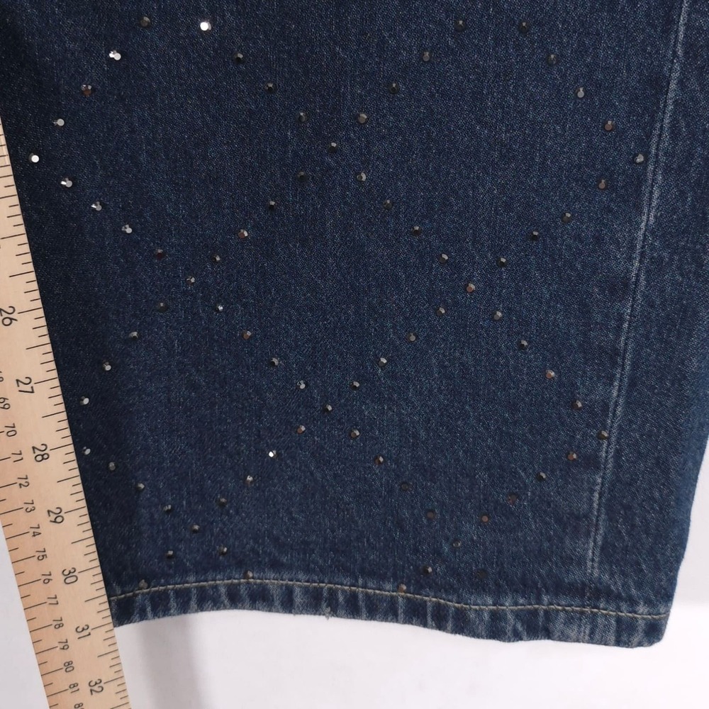 LUCKY & BRAND Womens New Jeans THE BAGGY 10/30R Rhinestone Comfort Blue - Picture 5 of 16